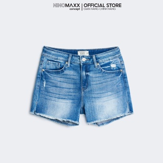 Ninomaxx Quần short Jean Nữ chất cotton pha spandex 2202016