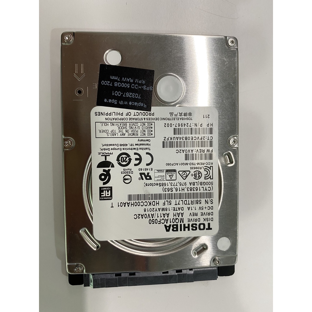 HDD WD Black/ T0SHIBA / SEAGATE 500GB 2.5 inch SATA III 7200RPM WD5000LPLX - Sức khỏe 100%