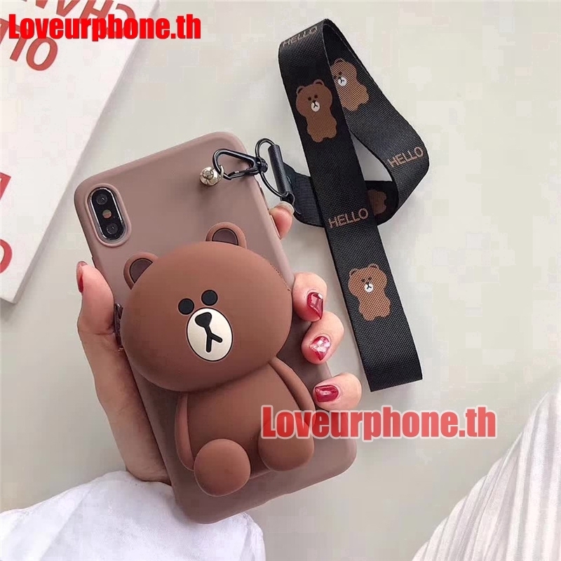 Ốp điện thoại hình hoạt hình 3D có dây cho Samsung Galaxy A51 A71 A81 A91 A01 A11 A21 Note 10 Lite S10 Lite