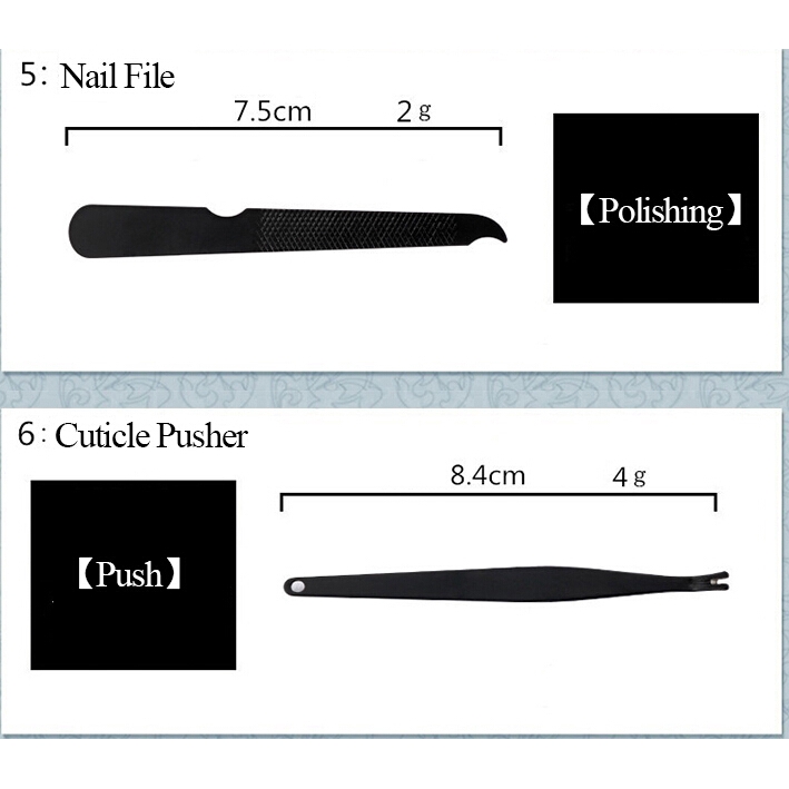 Bộ 7 Dụng Cụ Chăm Sóc Móng Tay Chân Bằng Thép Không Gỉ Di Động Mới