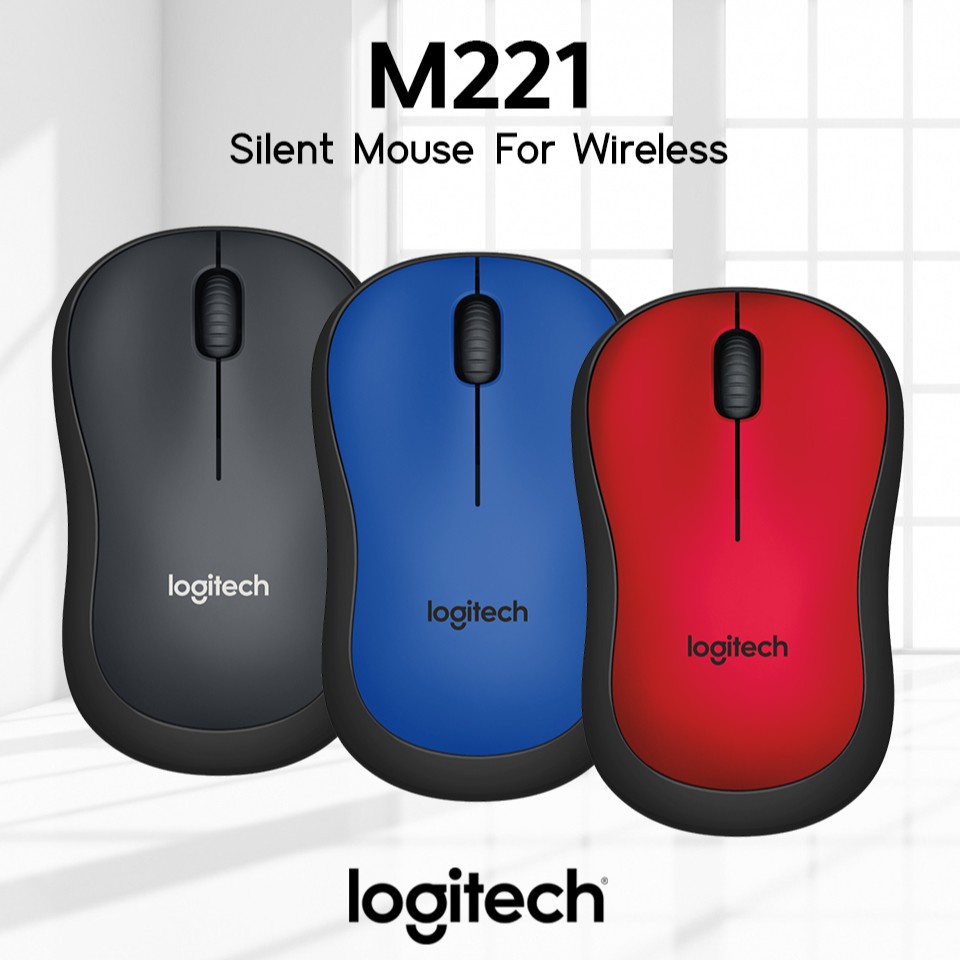 Chuột Logitech M221 Không dây Wireless Silent Plus - Bảo hành 3 năm
