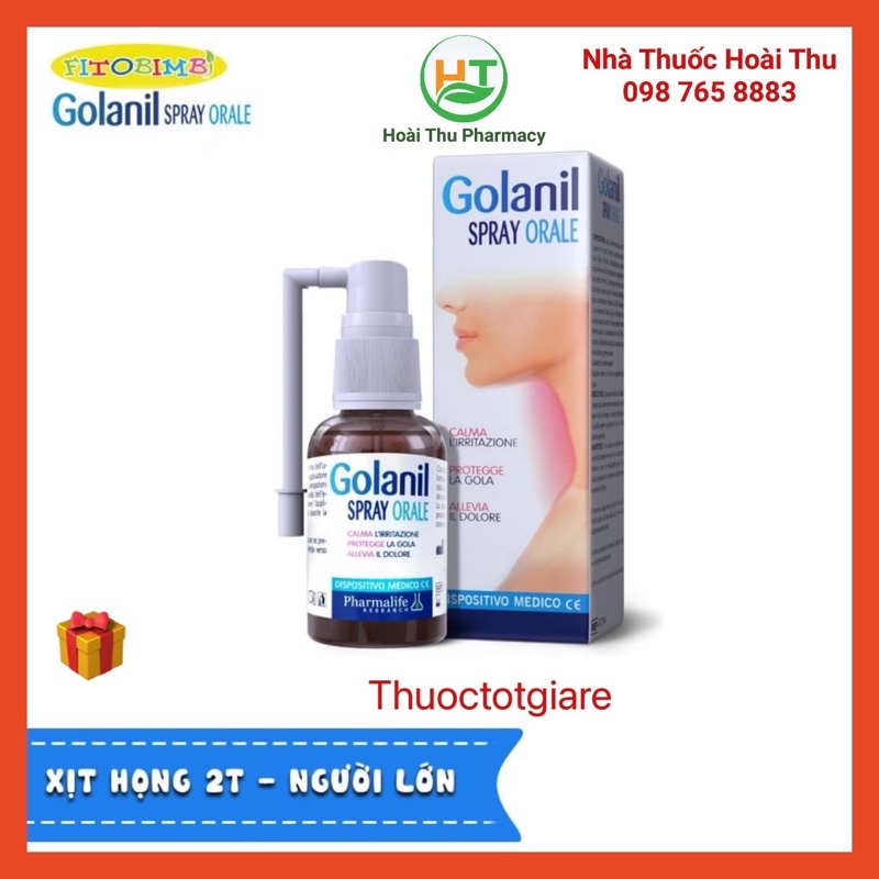 [Kèm quà tặng ] Golanil spray Orale Xịt họng giảm ho, bảo vệ đường hô hấp