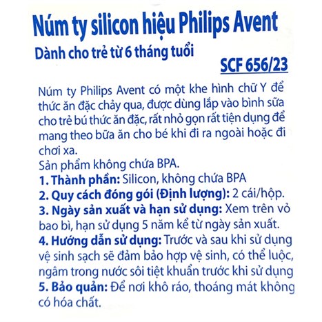 Núm ti mô phỏng tự nhiên thức ăn đặc Philips Avent