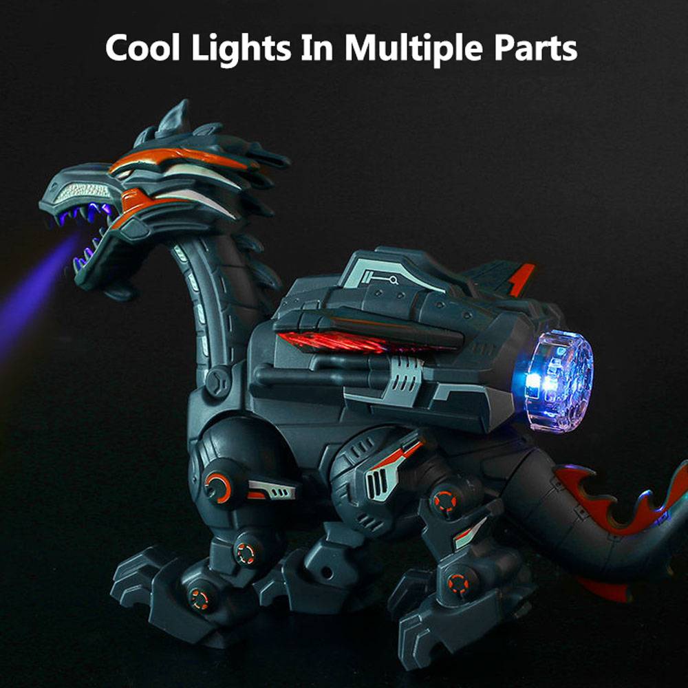 Đồ Chơi Robot Khủng Long Phun Sương Có Đèn Và Âm Thanh Vui Nhộn Cho Bé