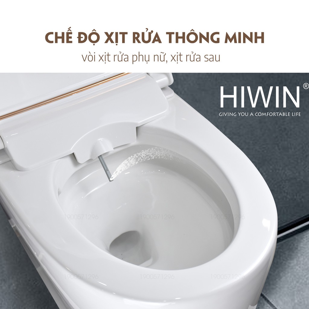 Bồn cầu két nước âm có vòi xịt rửa vệ sinh cao cấp Hiwin MT-240 (665*390*510mm)