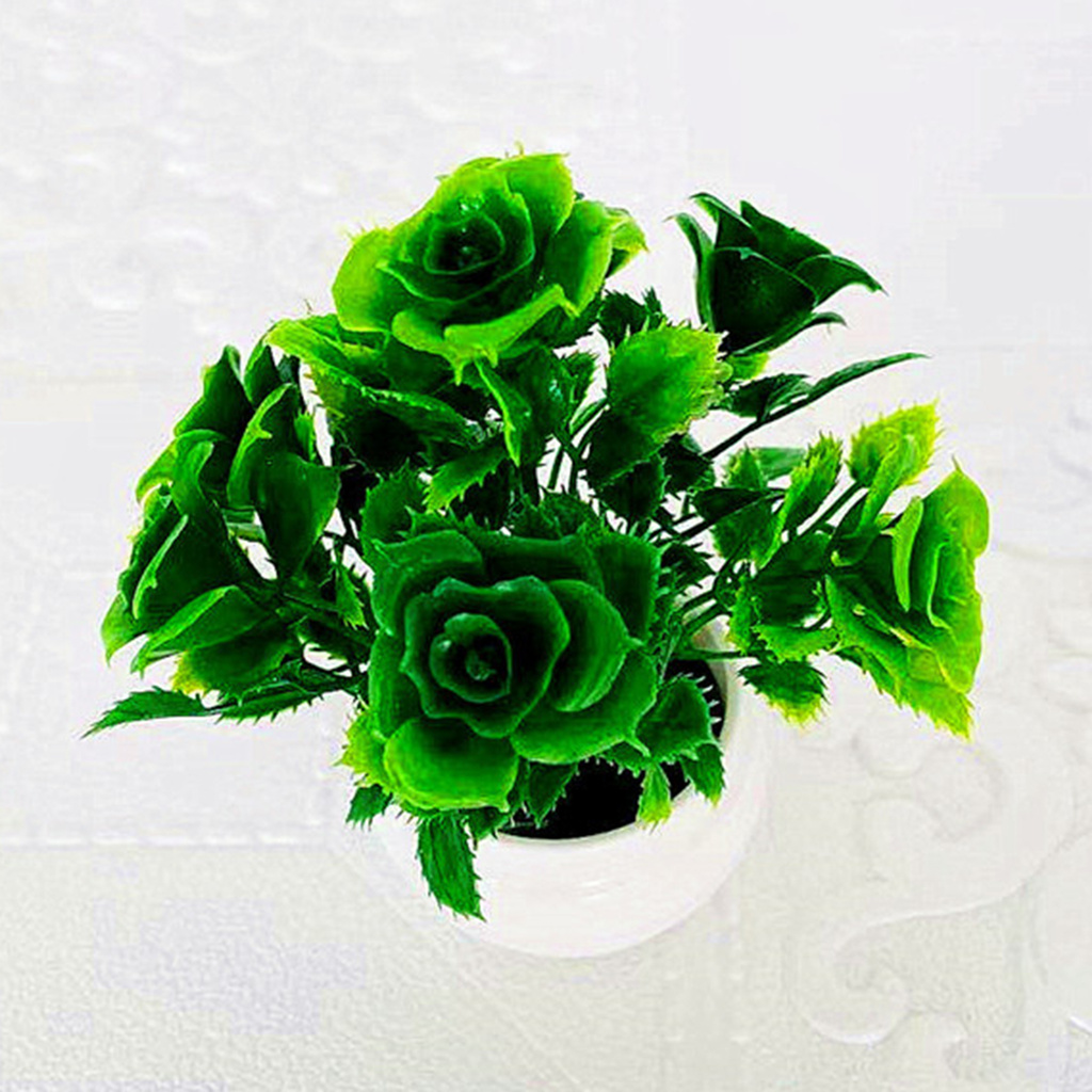 1 Bộ Cây Hoa Hồng Nhân Tạo Trang Trí Không Phai