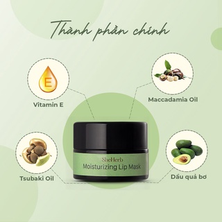 Mặt Nạ Dưỡng Môi SheHerb -  Dưỡng Ẩm Giảm Thâm Làm Sạch Tế Bào Chết Môi Mềm Mịn Suốt 24h