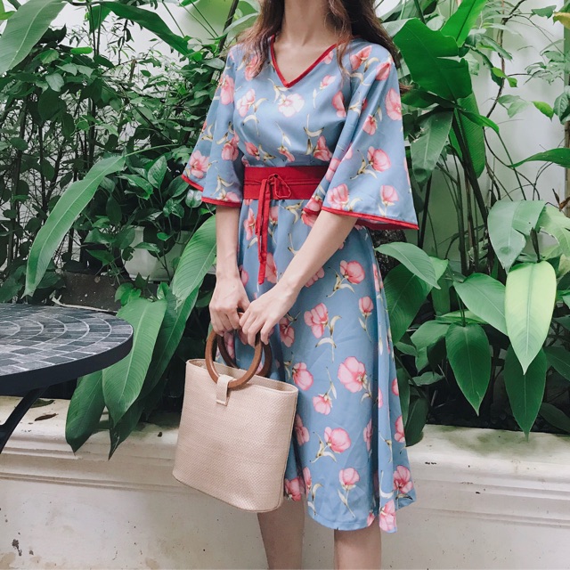 Váy hoa tay cánh tiên  - Sakura Dress