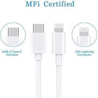 PD Fast Charging USB C táo MFi Certified for IP11 Pro max xs xr charger Data Cable
