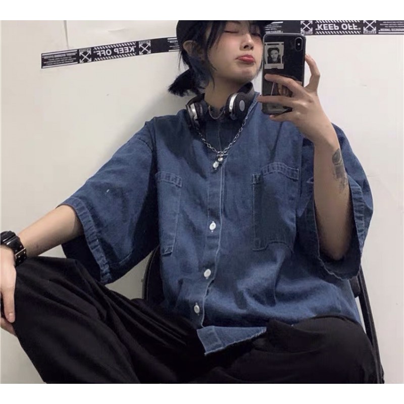 Sơ mi denim / sơ mi cho cả nam và nữ
