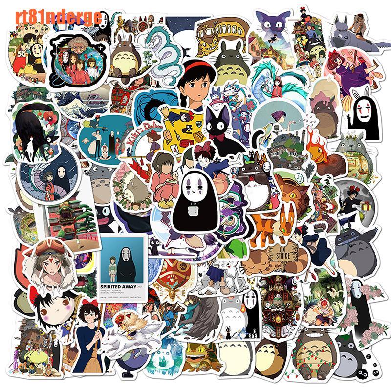 Set 100 Miếng Dán Trang Trí Laptop Hình Vô Diện Hoạt Hình Đáng Yêu