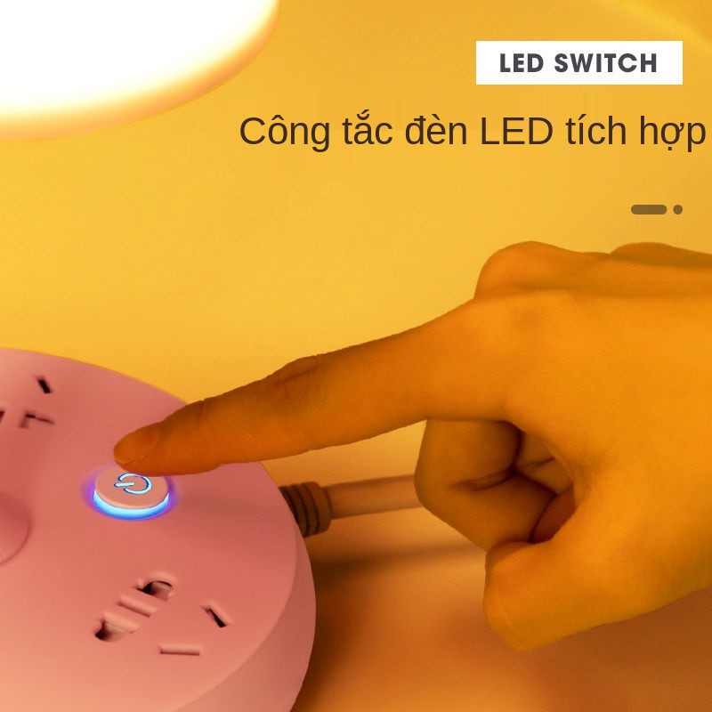 Ổ cắm bảo vệ mắt đèn bàn USB LED đa chức năng máy tính để học tập điều khiển từ xa khối đầu