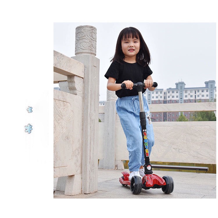 Xe trượt scooter cho bé từ 1 tuổi, bánh to phát sáng vĩnh cửu, có nhạc, gấp gọn, chịu lực 200kg, Shop Bố Sam