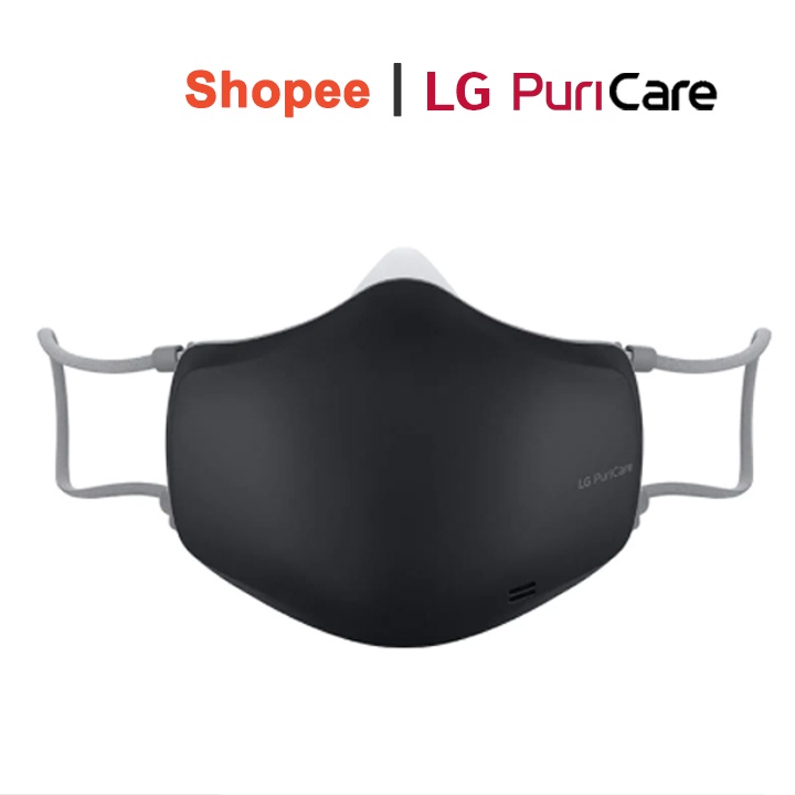 Khẩu trang lọc khí LG Puricare Mask thế hệ 2 (màu đen) AP551ABFA - lọc bụi mịn 2.5 PM - Chính Hãng (Model 2022)