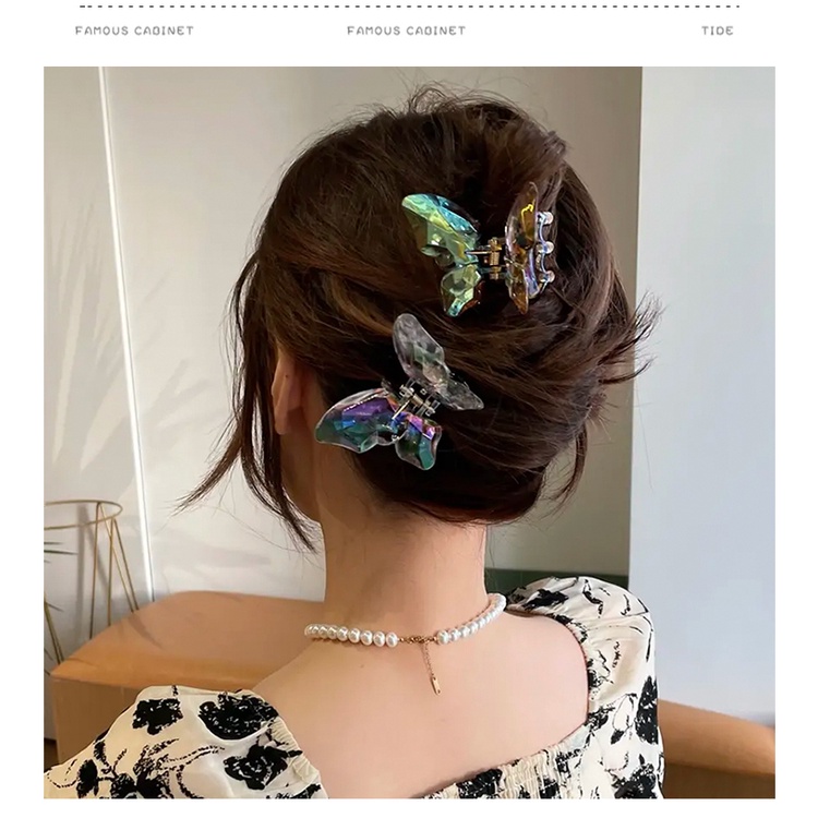 Kẹp Tóc Hình Bướm Đính Pha Lê