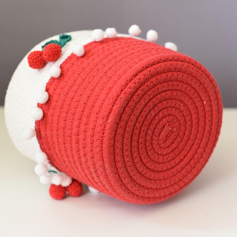 Túi Xách Đan Lát Hình Quả Cherry Dễ Thương Cho Nữ