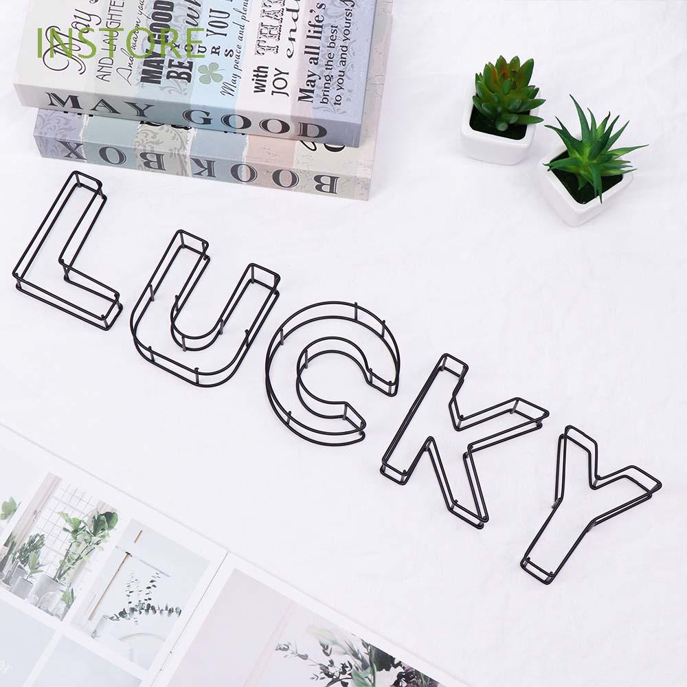 1 Chữ Cái Và Số Bằng Sắt Màu Đen Dùng Trang Trí Nhà Cửa Diy