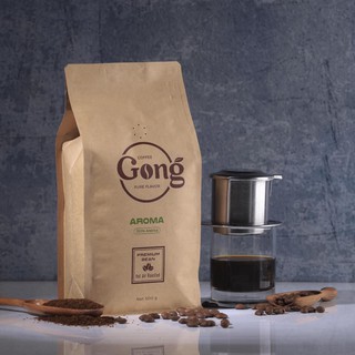 [500G AROMA KÈM PHIN] Cà phê nguyên chất GONG COFFEE (500g/1bịch)
