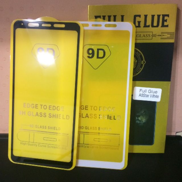 Kính cường lực 9D samsung A8 star full màn,keo toàn màn hình kèm phụ kiện dán tại nhà.