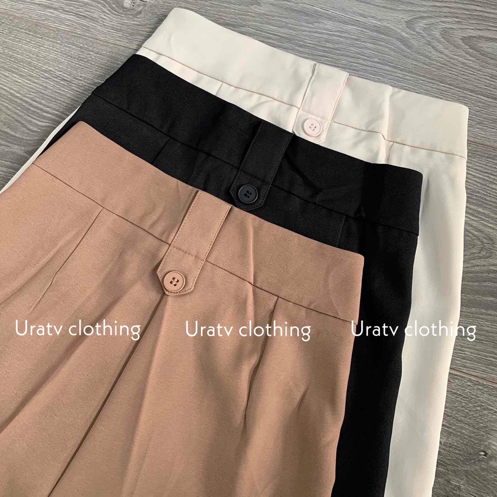 [FREESHIP-ẢNH THẬT] Quần tây suông cúc nổi