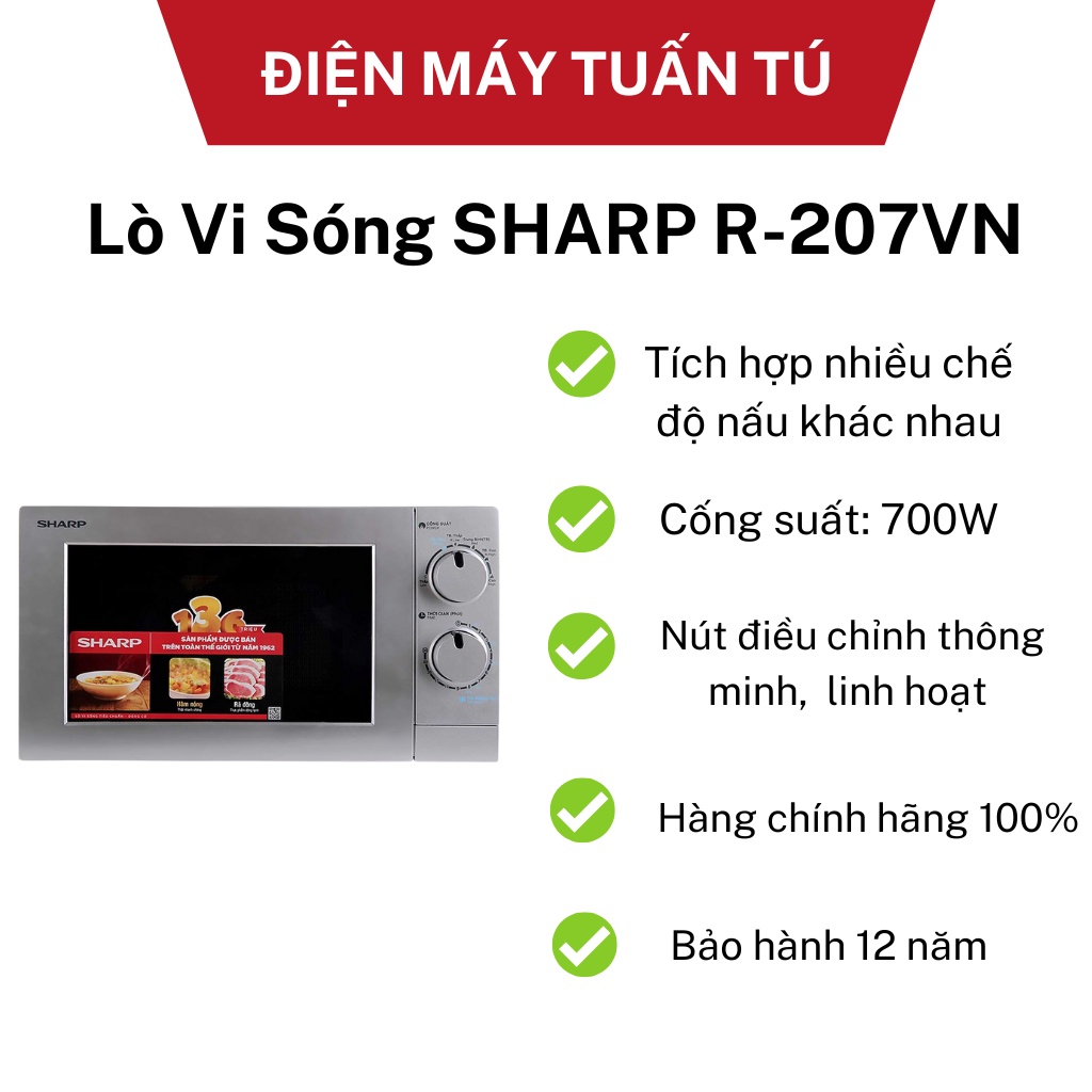 Lò vi sóng SHARP R-207VN, Lò Vi Ba GOLDSUN CK1103 -1102 -CK2402/20 lít - CK2501/23lit-CK2601/28 lít