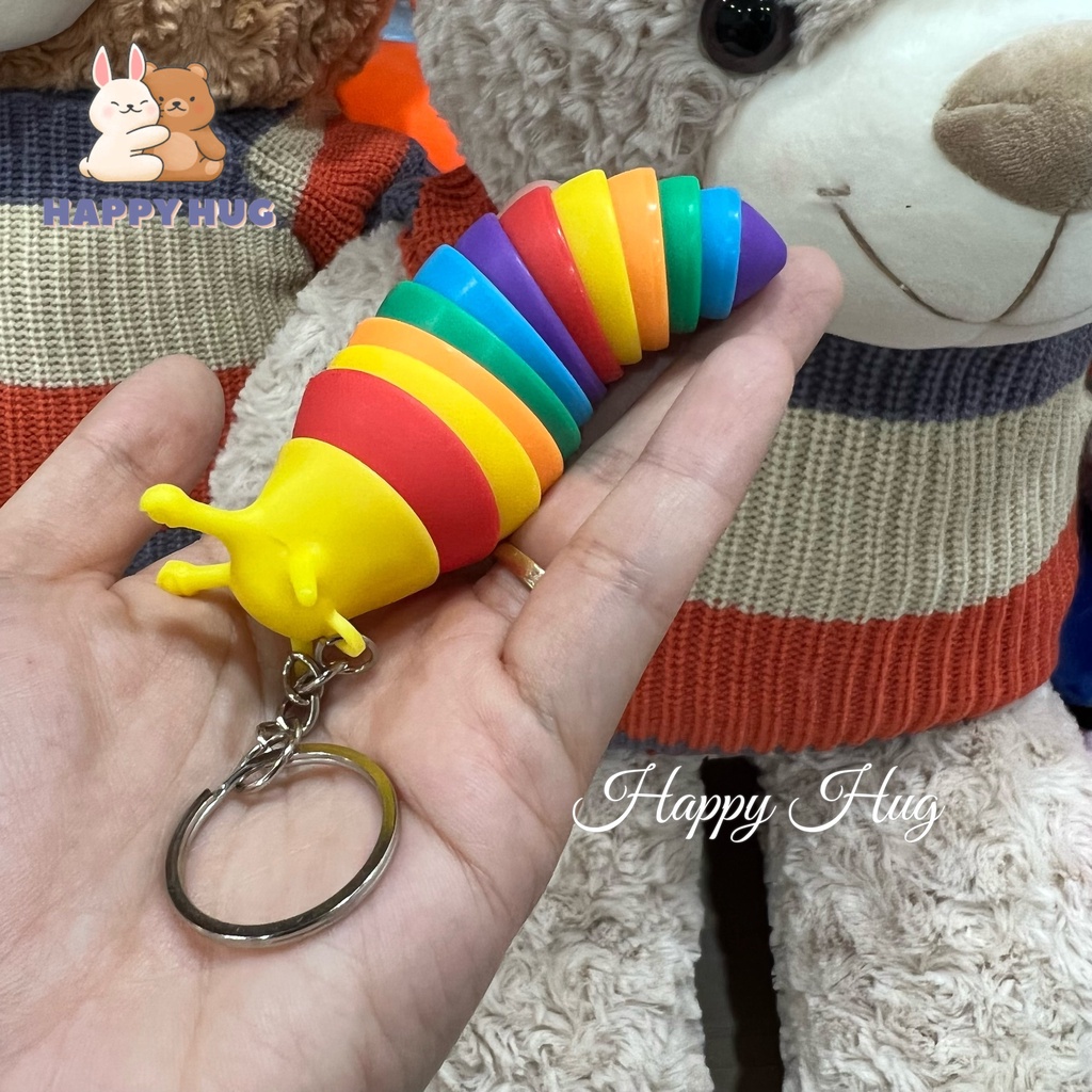 Móc khóa hình con ốc sên/tôm hùm size 10cm, đồ chơi giảm stress  ngộ nghĩnh độc đáo chất liệu nhựa bền đẹp - Happy Hug