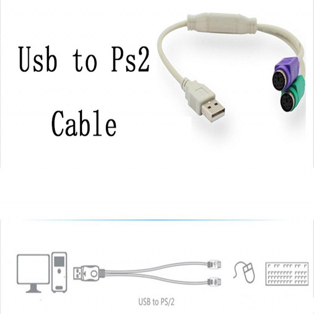 AUGUSTINA Dây Cáp Chuyển Đổi Đầu Cắm USB Sang Ổ Cắm PS2 Cho Chuột Và Bàn Phím Mới