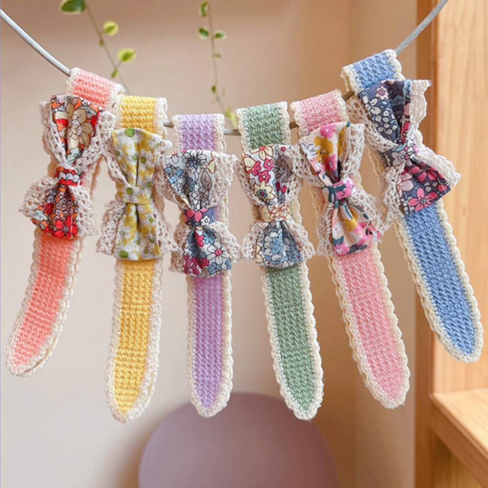 Băng đô nơ khóa dán 12 màu thời trang mùa hè cho bé