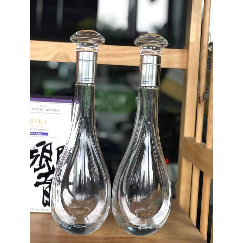 Bình đựng Rượu Kiểu Bụng Bự Cao 500ML, Vỏ Chai Rượu Đẹp