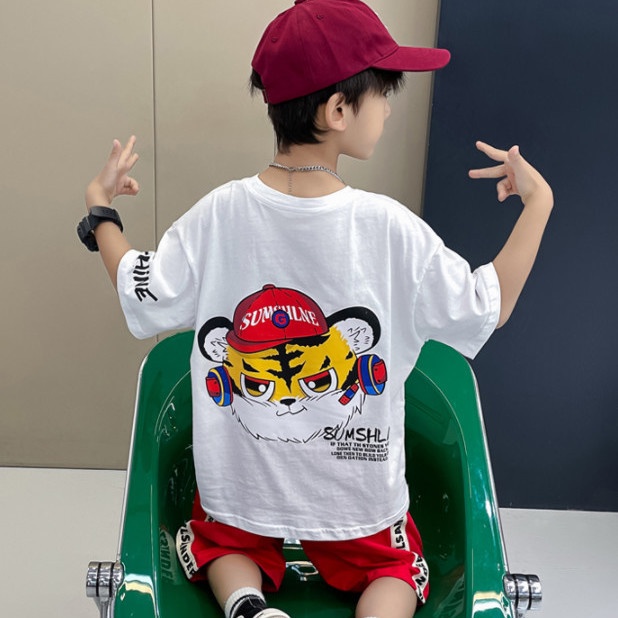 Áo Thun Cotton In Họa Tiết Thời Trang Mùa Hè Cho Bé Trai