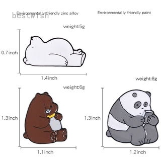Huy Hiệu Cài Áo Hình We Bare Bears