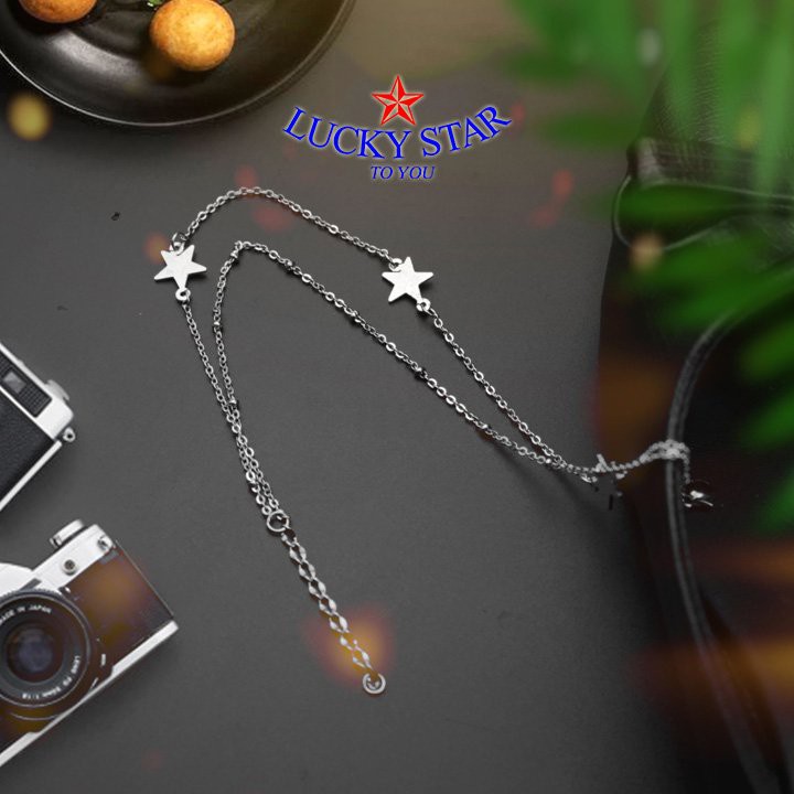 Lắc chân Inox Ngôi Sao 2 Tầng xinh xắn đáng yêu