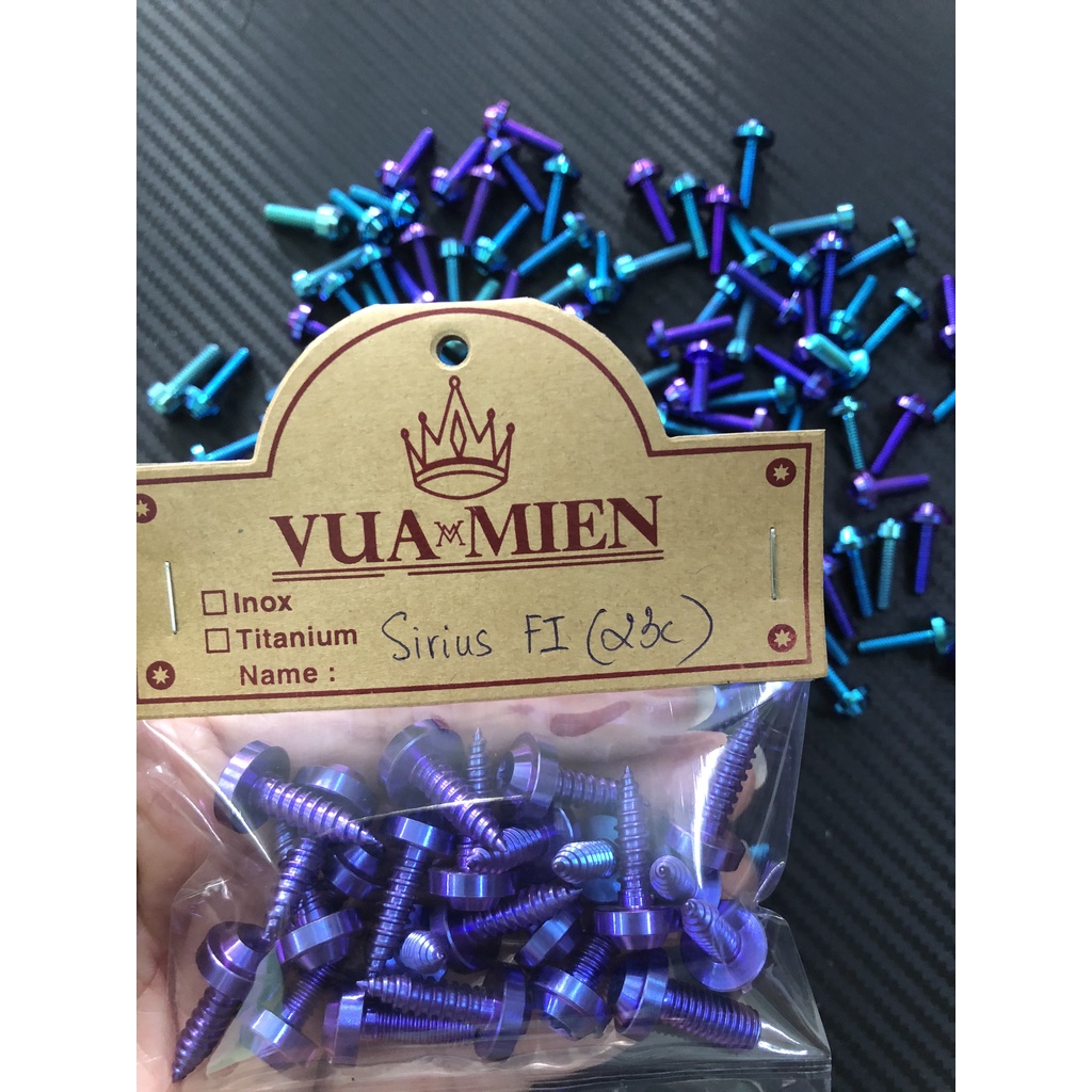 [HÌNH THẬT] Ốc áo Titan Gr5 cho xe Sirius FI (23 con)