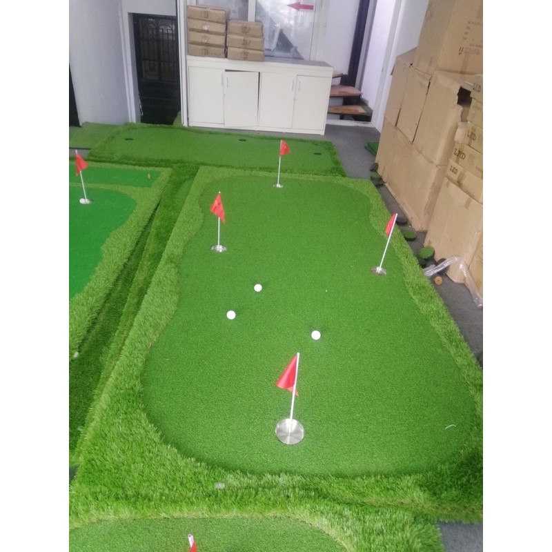 THẢM GOLF THẢM PUTTING GOLF 1,5M x3M + kèm 3 hố cờ