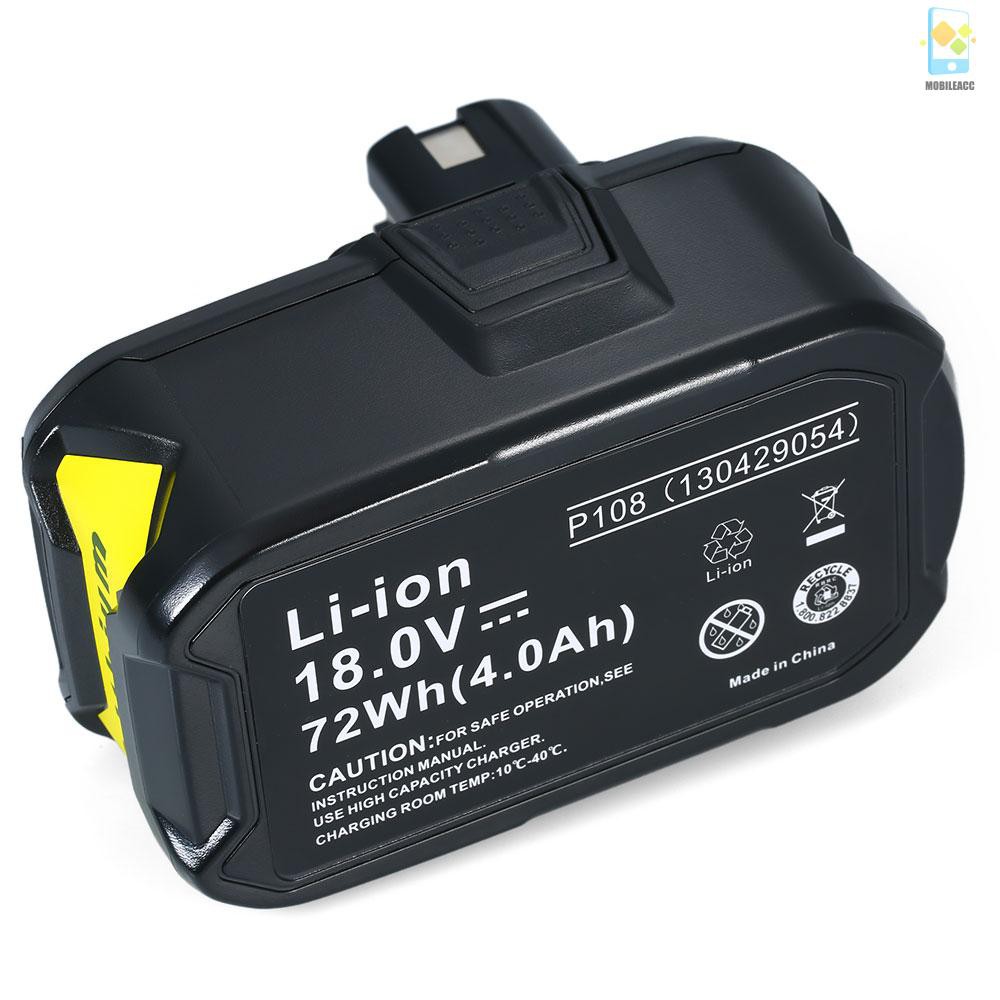 Pin thay thế cho bộ sạc Li-ion Ryobi 18V 4000mah/5000mah/6000mah cho máy khoan không dây Ryobi One+P103/P108