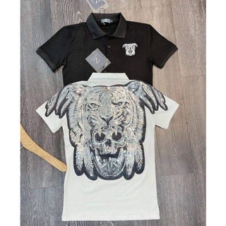 [ MỚI NHẤT ] Áo thun polo nam nữ Guccii combo sư tử, đại bàng, đầu lâu full đính đá kim sa cực chất