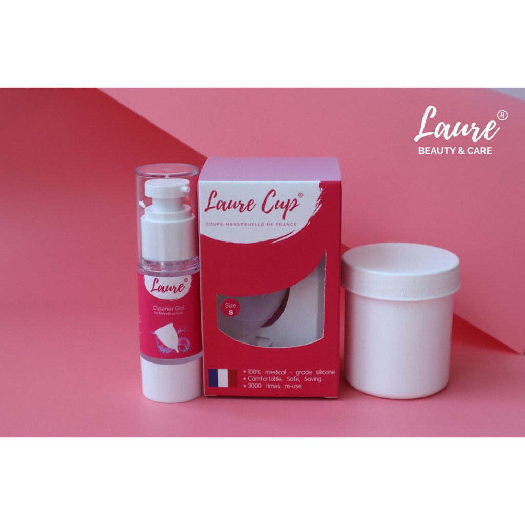 {Mua 3 tặng 1} Cốc nguyệt san Laure Cup chính hãng tặng kèm quà hấp dẫn (Siêu giảm giá)