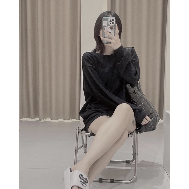 Bộ nỉ thể thao Basic xốp trơn [FREESHIP] Set đồ áo nỉ dài tay Sweater cổ tròn quần Short đùi Basic 3 màu