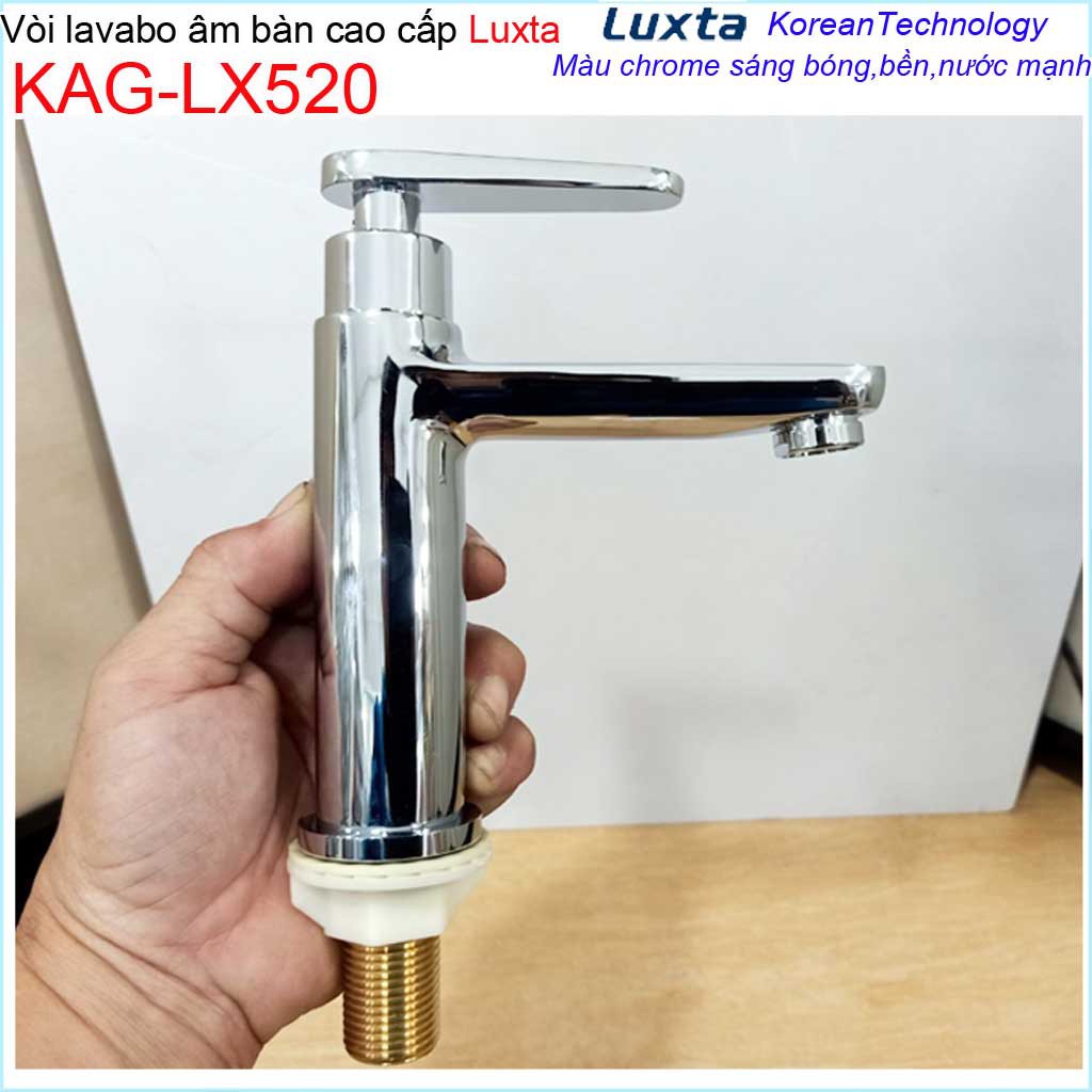 Vòi lavabo lạnh Luxta KAG-LX520 tay gạt, vòi rửa mặt thân tròn nước mạnh thiết kế tuyệt đẹp siêu bền