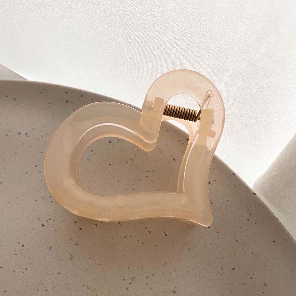 Kẹp Tóc Càng Cua Họa Tiết Trái Tim Màu Sắc Thời Trang Đơn Giản Dành Cho Bạn Nữ WMES15H