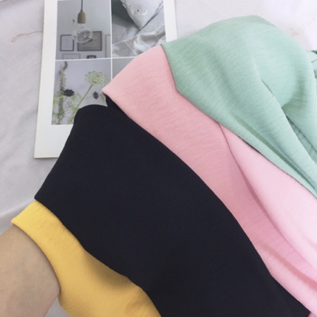 Đầm 2 dây nữ dáng suông vải đũi màu pastel form rộng vải mềm Bingshop
