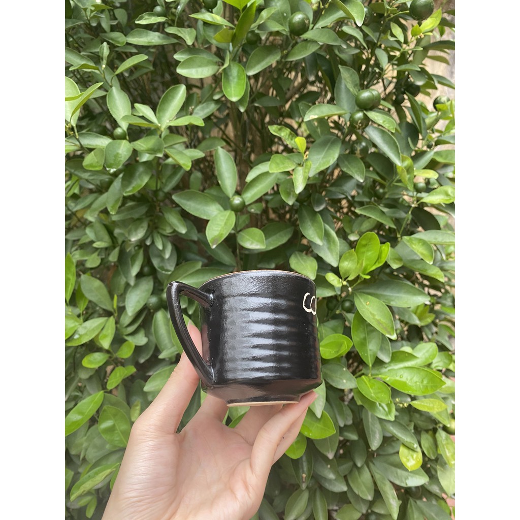 Set tách cafe/ coffee/ cà phê quai tam giác kèm đĩa Tách trà Bát Tràng