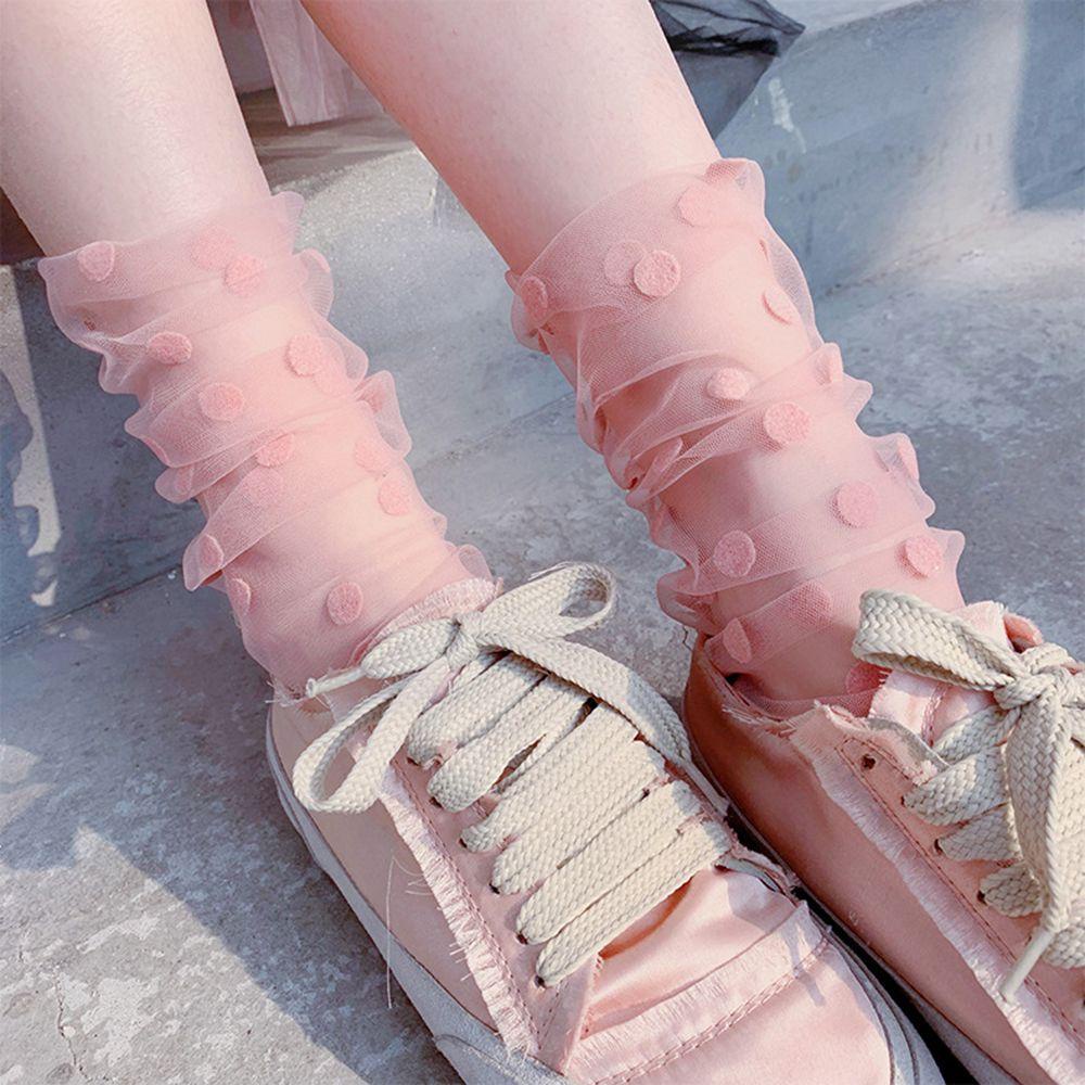 Vớ Lưới Cá Trong Suốt Phối Ren Dáng Ngắn Thời Trang Mùa Hè