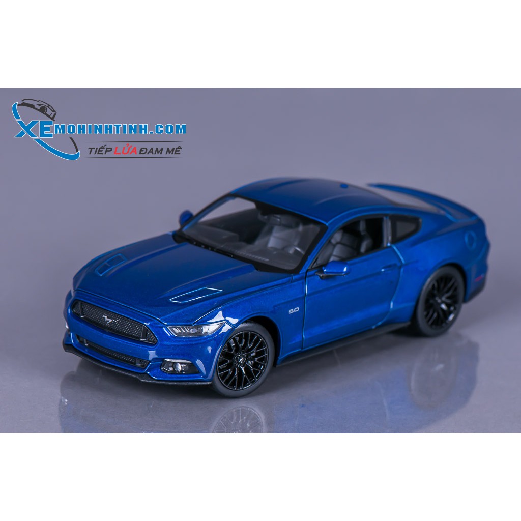 Xe Mô Hình Ford Mustang Gt 2015 1:24 Welly (Xanh)