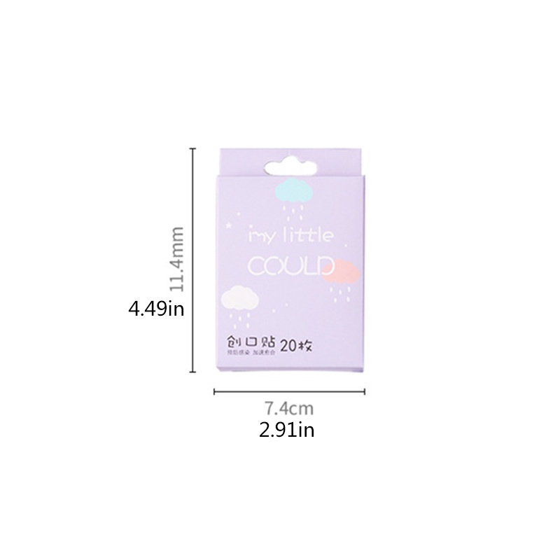 Hộp 20 Băng dán cá nhân chống nước bảo vệ vết thương cho bé khí họa tiết hoạt hình đáng yêu