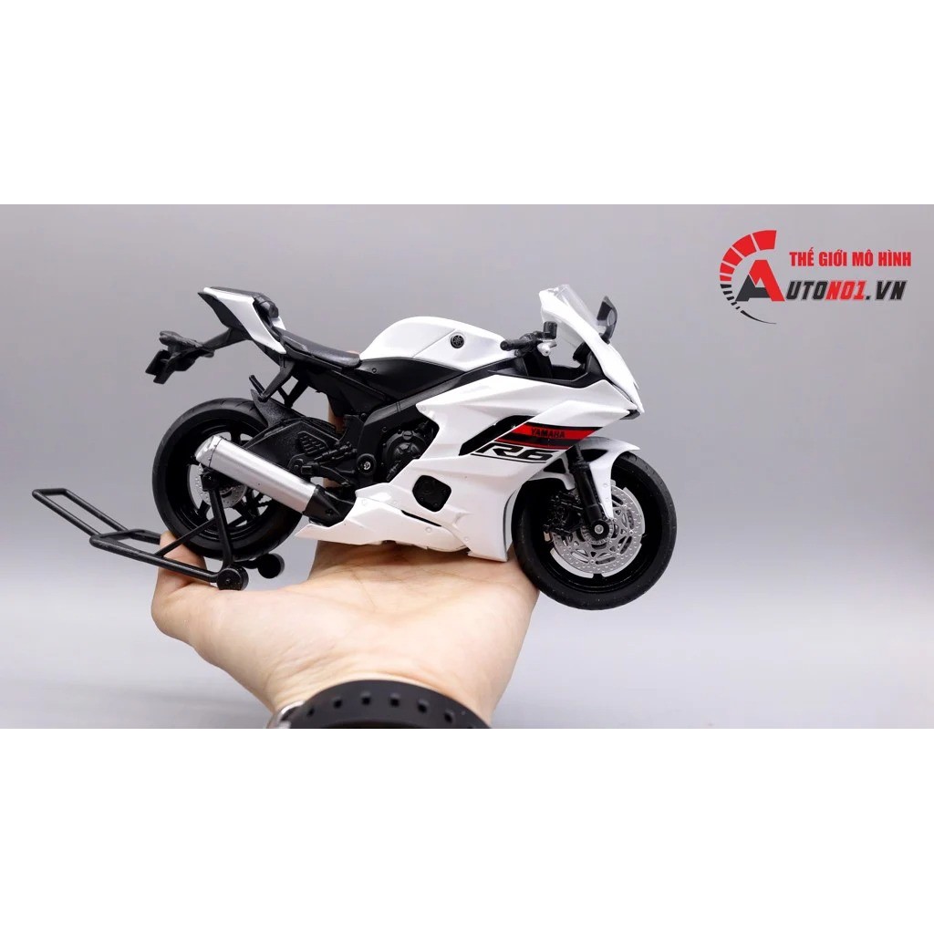 MÔ HÌNH XE YAMAHA YZF R6 2020 WHITE 1:12 WELLY 7495