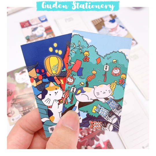 Bưu thiếp mèo Nhật Bản dễ thương_Postcard mèo Nhật Bản_Guden Stationery