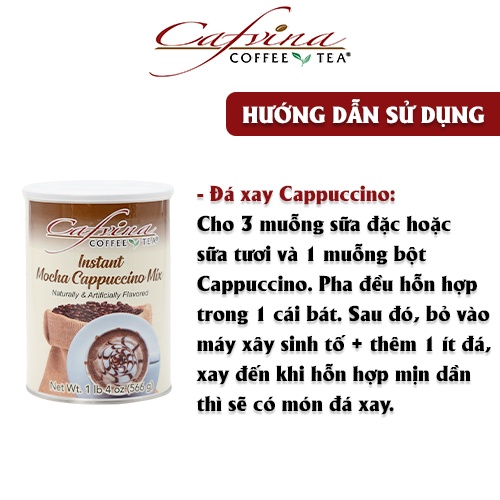 Bột Cà Phê Mocha Cappuccino Quốc Việt 566g Cà Phê Nguyên Chất - Instant Mocha Cappuccino - Hộp thiếc