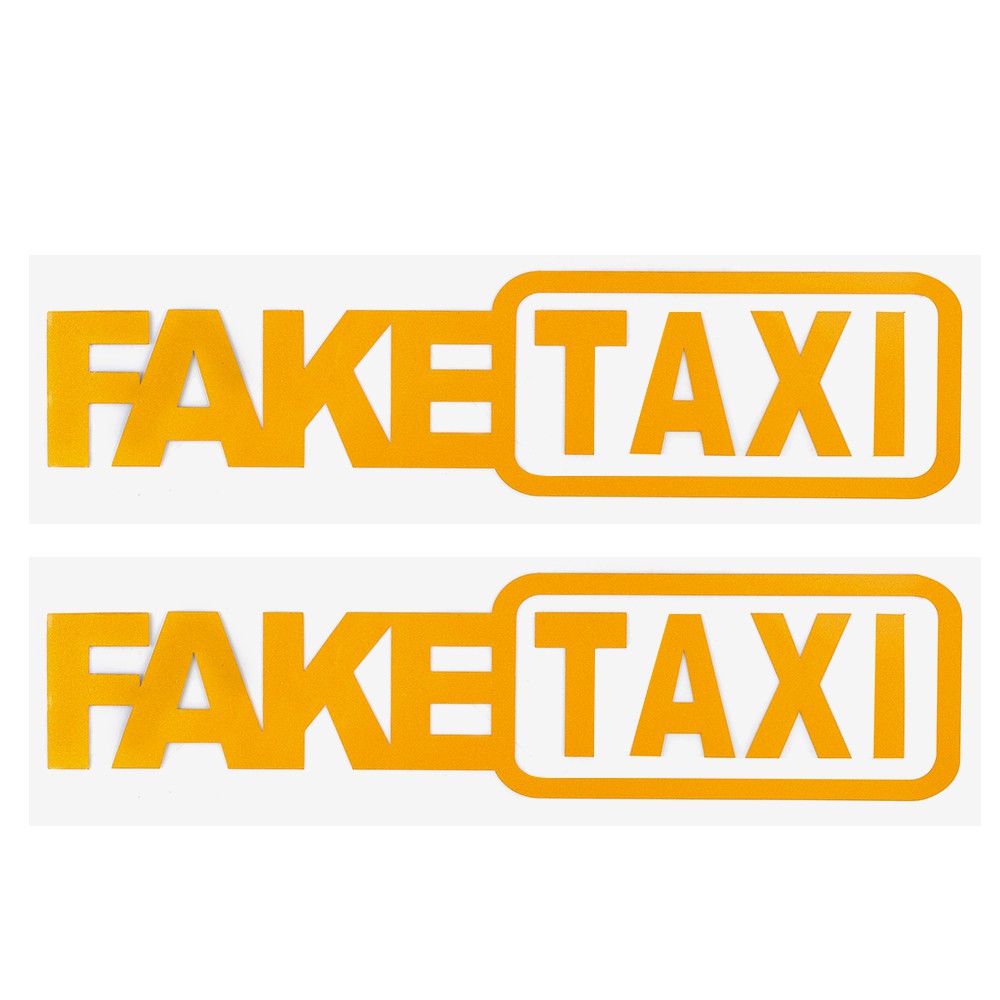 Bộ 2 Decal Dán Trang Trí Xe Hơi In Chữ Faketaxi