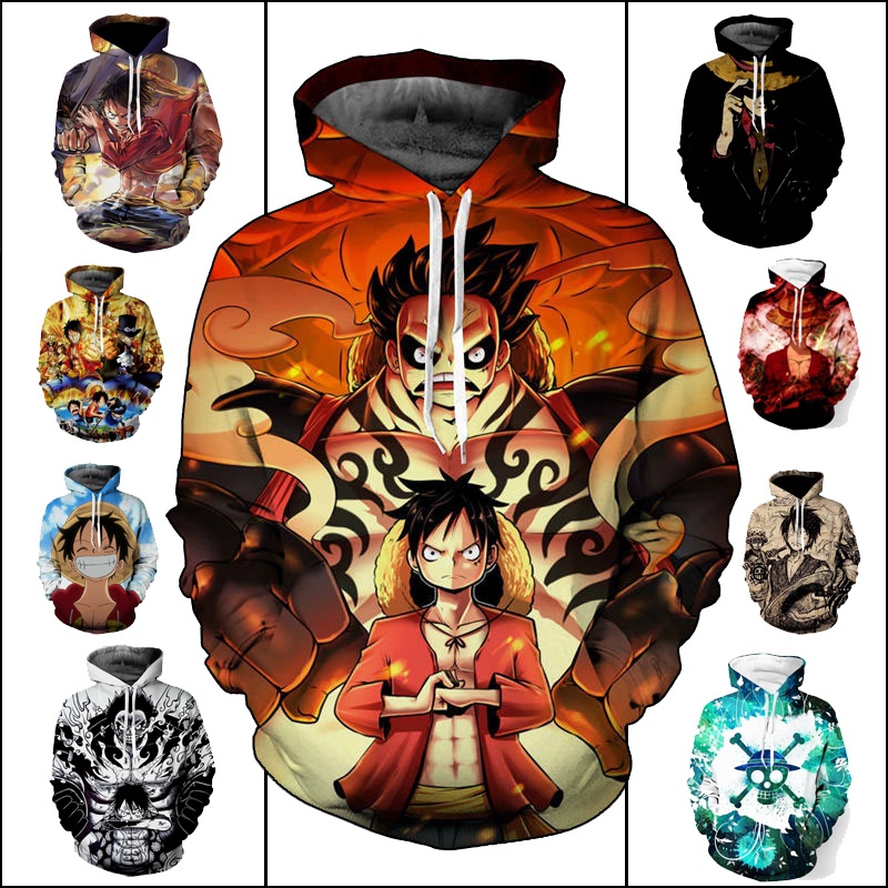 Áo Hoodies Có Nón Dài Tay In Hình 3D Nhân Vật Anime One Piece | BigBuy360 - bigbuy360.vn